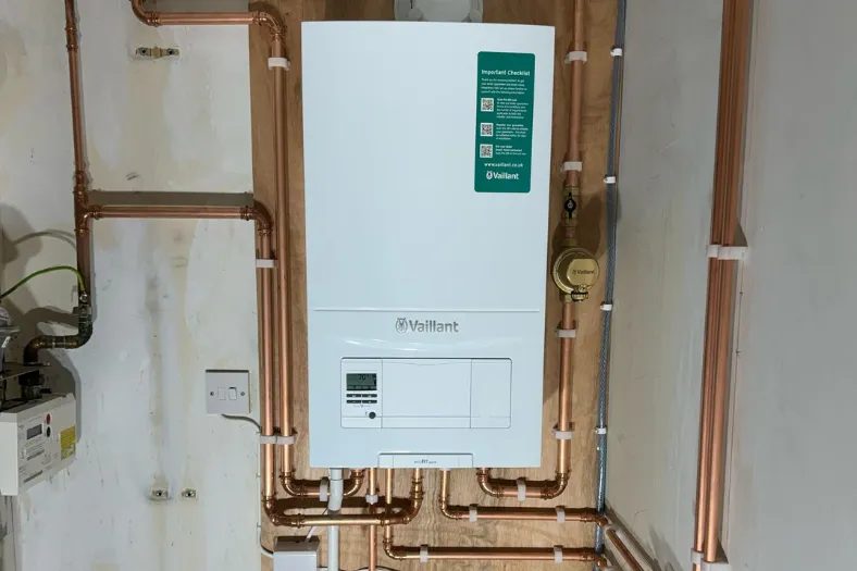 Vaillant ecoFIT pure on a plywood backboard