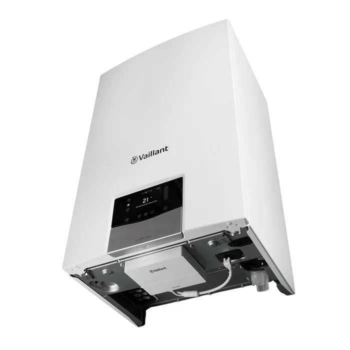New Vaillant ecoTEC plus condensing boiler with the smart connectivity module fitted underneath