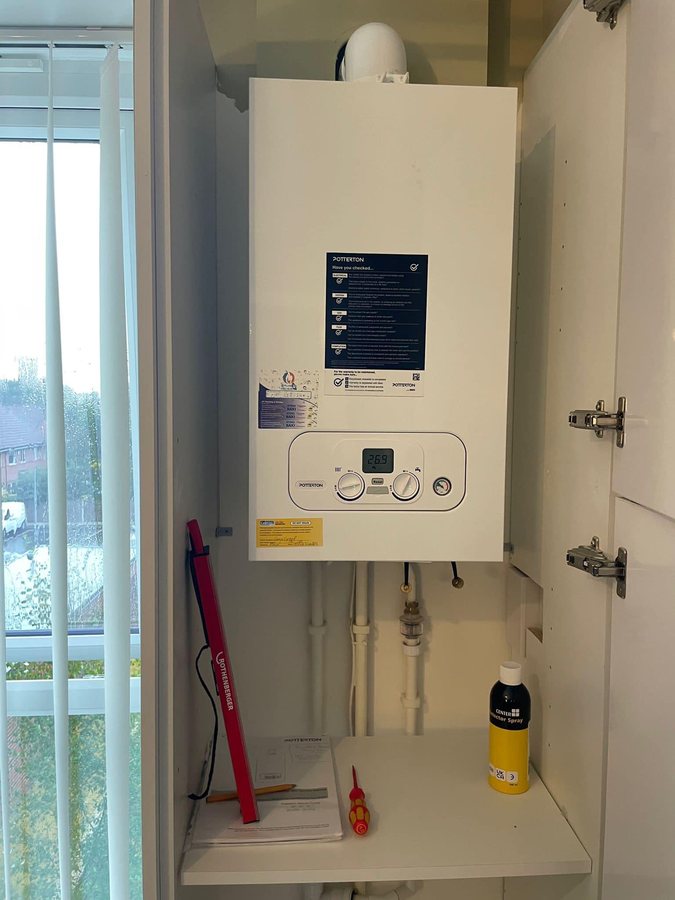 The same boiler, back together and signed off