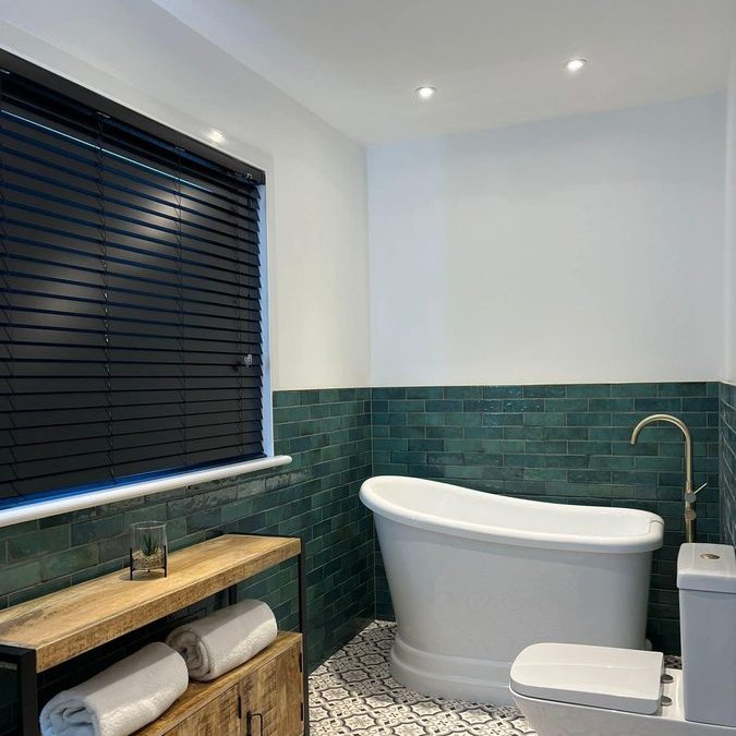 Freestanding bath and bathroom refit